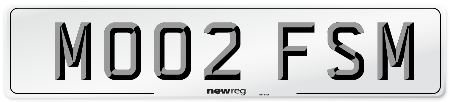 MO02 FSM Number Plate from New Reg